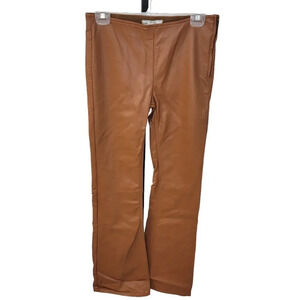 Free People Penny  Faux Leather Wide Leg Pants Size 27